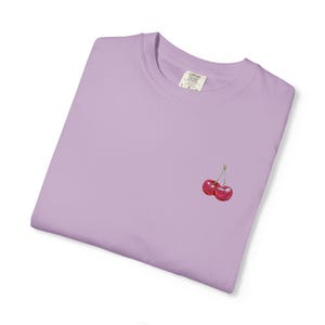 Embroidered Cherry T-shirt | Fruit-Inspired Tee | Trendy, Summer Vibes image 5