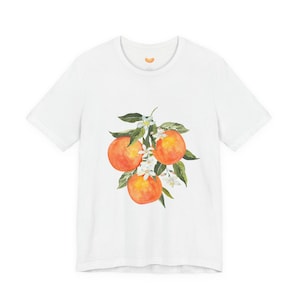 Vintage Tangerine T-Shirt: Modern Fruit Design, Soft Cotton Jersey