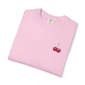Embroidered Cherry T-shirt | Fruit-Inspired Tee | Trendy, Summer Vibes image 6