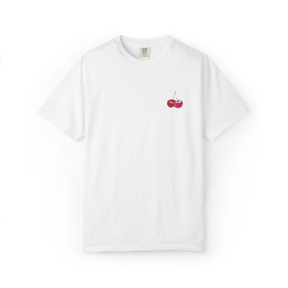 Embroidered Cherry T-shirt | Fruit-Inspired Tee | Trendy, Summer Vibes