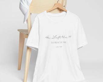 Luc 15:4 T-shirt mouton perdu, chemise chrétienne pour hommes et femmes, t-shirt Leave the 99, chemise versets bibliques, cadeau religieux basé sur la foi
