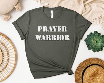 Prayer Warrior Christian T-Shirt: Faith Based Women's Tee
