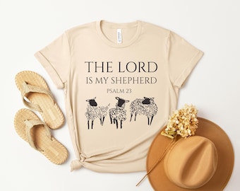 Psalm 23 Christian T-Shirt: The Lord is My Shepherd, Faith-Based Tee