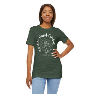 Christian Praying Hands T-Shirt: Hand to Hand Combat Tee image 5