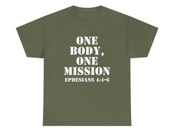En kropp, ett uppdrag T-shirt: Kyrkagruppmissionärströja