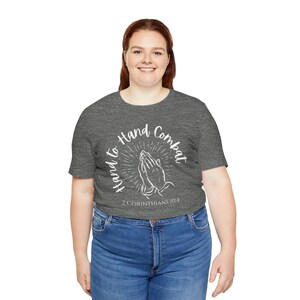 Christian Praying Hands T-Shirt: Hand to Hand Combat Tee image 3