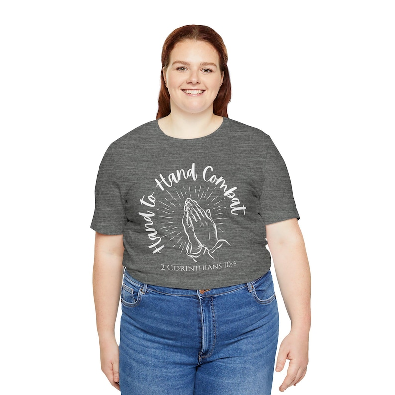 Christian Praying Hands T-Shirt: Hand to Hand Combat Tee image 3