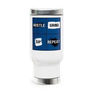 Hustle Grind Schluck wiederholen 14 Unzen Reisebecher | Workaholic Kaffeebecher | Unternehmer Geschenk | Motivierende Tasse | Geschäft Inhaber Trink