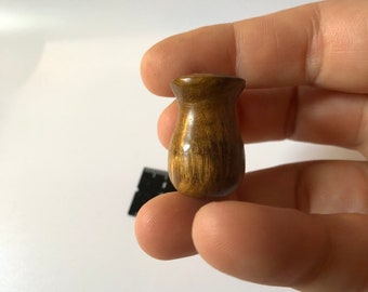 Lathe Turned Bead - Figured Teak