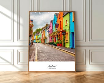 Kinsale Ireland-poster: kleurrijke reisprint (digitale download)