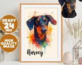 Custom Watercolor Pet Portrait, Pet Memorial Art