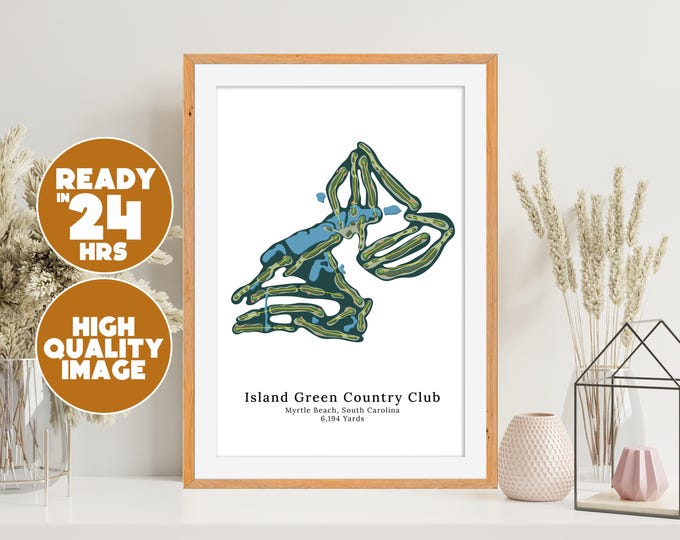 Custom Any Golf Course Poster • Golf Course Illustration • Digital Golf Wall Art • Personalized Golfer Gift • Golf Illustration