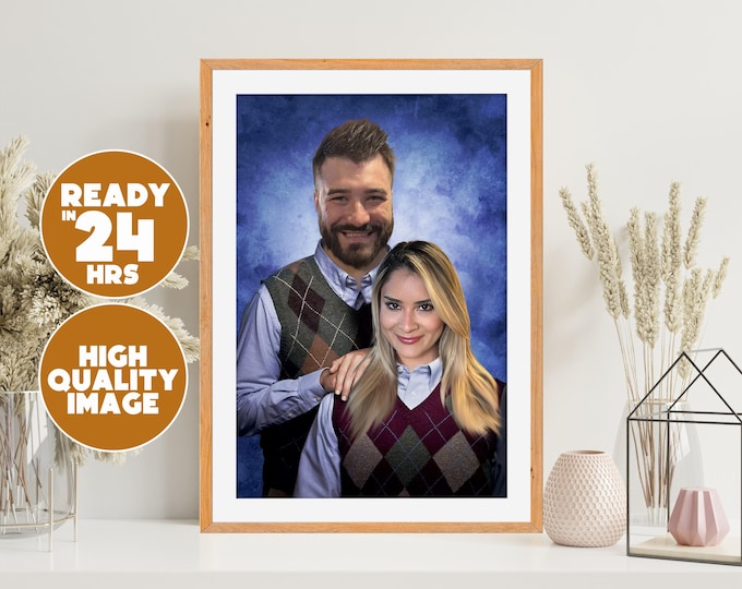 Custom Step Brothers Poster | Personalized Funny Portrait for Friends or Couples | Step Brothers Meme Portrait | Custom Digital Art for Gift