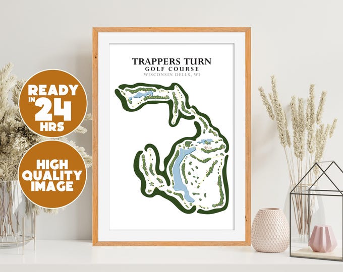 Personalized Golf Course Map Portrait, Father's Day Gift, Christmas Gift, Gift for golfers, Digital copy only