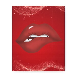 Red Lips Canvas Print: Vibrant Makeup Lover Wall Art