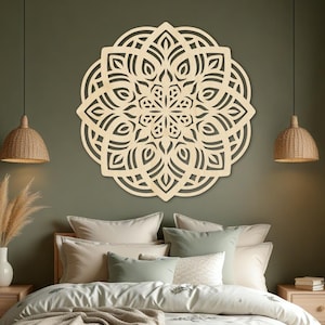 Mandala Wood Wall Art, Mandala Wall Hanging, Elegant Wooden Mandala, Geometric Mandala Wall Wood, Wood Wall Decor, Mandala Wall Art