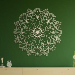 Wood Mandala Wall Art, Elegant Wooden Mandala, Wood Wall Art Flower, Laser Cut Mandala, Mandala Wall Hangings, Geometric Mandala Wall Wood