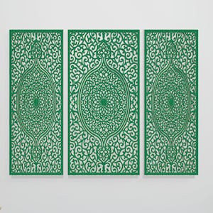 Marokkanische Holzplatten, Gitterdekorplatten, Arabische Fensterwanddekoration, marokkanische Wandkunst, Arabeskenholzplatten, marokkanische Wanddekoration