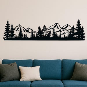 Wood Mountain Wall Decor, Mountain Wood Wall Art,  Pines Mountain Decor, Mountain Wooden Hanging, Mountain Decor Wall Art, Mountain Hanging