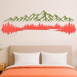 Wood Mountain Wall Decor, Mountain Wood Wall Art,  Pines Mountain Decor, Mountain Wooden Hanging, Mountain Decor Wall Art, Mountain Hanging