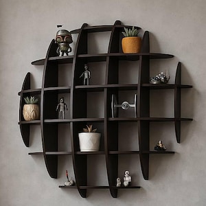 Paintable Sphere Wall Shelf, Round Wall Shelf, Sphere Book Shelf, Globe Wood Wall Shelf, Geometric Shelves, Paintable Wooden Wall Shelf