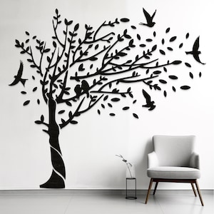 Tree With Birds Wall Decor, Tree of Life Wall Art, Wooden Tree Wall Art, Tree of Life With Birds,  Wood Tree of Life Wall Hanging