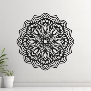 Elegant Wooden Mandala Wood Wall Art Flower, Mandala Wall Hangings, Wood Mandala Wall Art, Geometric Mandala Wall Wood, Laser Cut Mandala