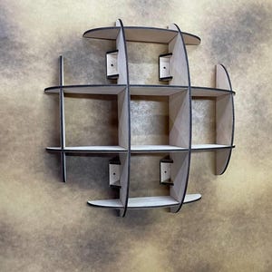 Paintable Sphere Wall Shelf, Round Wall Shelf, Sphere Book Shelf, Globe Wood Wall Shelf, Geometric Shelves, Paintable Wooden Wall Shelf image 11