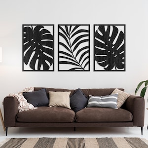 Wood Leaf Wall Hanging, Wood Palm Leaf Wall Decor, Palm Leaf Wood Wall Art, Wooden Wall Decor Tropical Design, Wood Palm Tree Wall Art