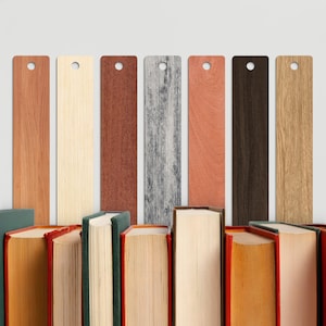 Lesezeichen aus Holz, handgemachte Holz Lesezeichen, Holz Lesezeichen mit Leder, Naturholz Lesezeichen, Schlichte Holz Lesezeichen, flache Lesezeichen