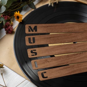 LP Record Divider, Vinyl Record Divider, Genre Record Divider, Book Separator, Wooden Record Separator, Vinyl Record Storage, Album Dividers