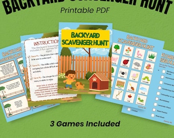 Backyard Scavenger Hunt Printable | Outdoor Activity for Kids | Summer Boredom Buster Game | Nature Hunt for Families | Instant Download