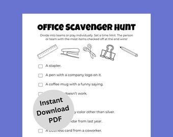 Office Party Game Printable | This or That Work Icebreaker | Team Building Activity | Coworker Game | Staff Meeting Game PDF