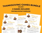 Thanksgiving Games Bundle: Volume 1 | Printable Friendsgiving Party Games | Thanksgiving Activities for Kids & Adults | Turkey Day Games