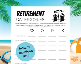 Retirement Trivia Game Printable | Retirement Party Game | Office Retirement Activity | Coworker Farewell Game | Retiree Trivia Quiz