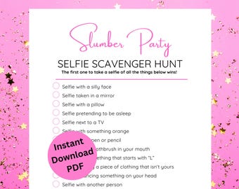 Teen Slumber Party Games Printable | Sleepover Party Games for Girls | Pajama Party Activities | Birthday Party Games | Tween Teen Games