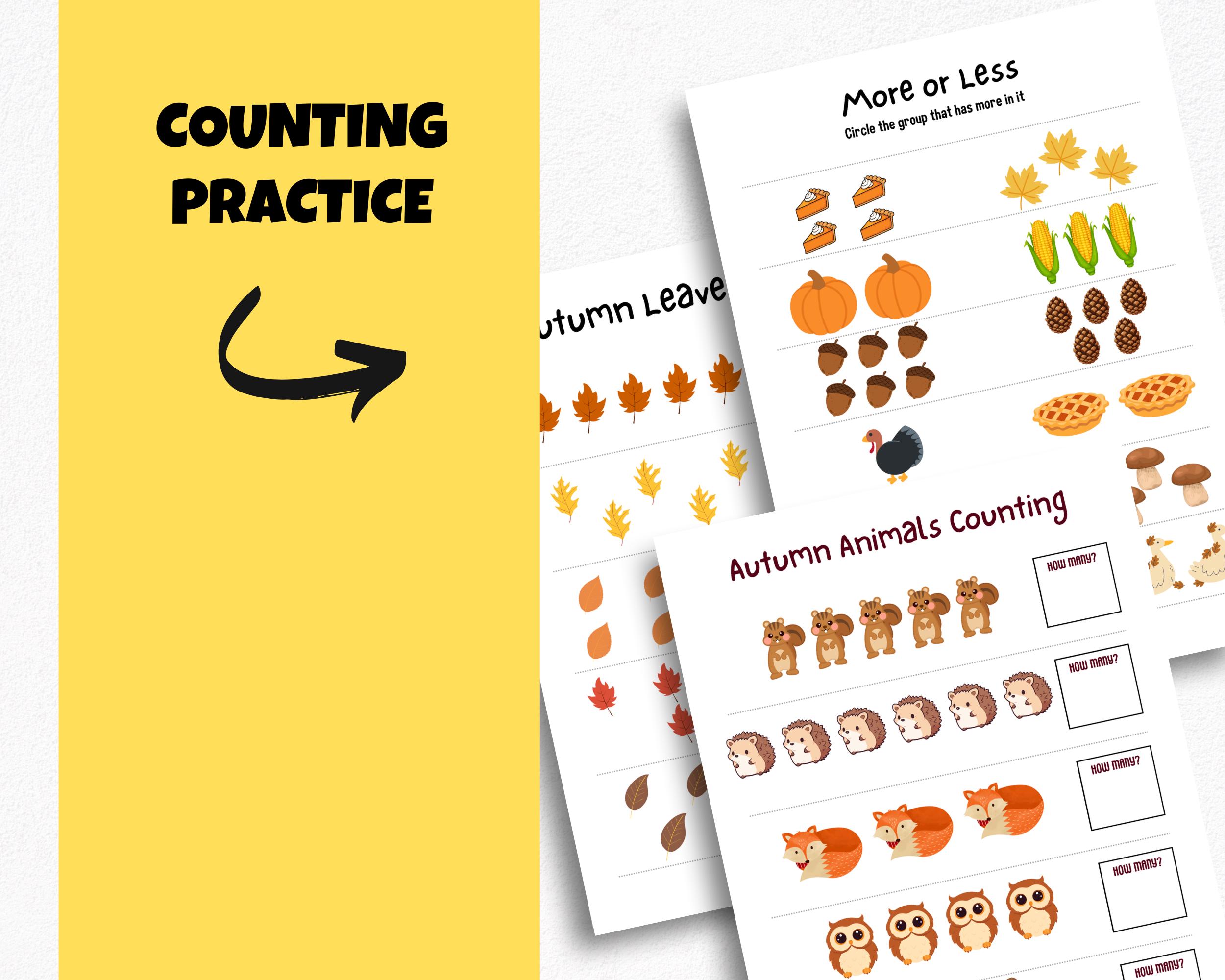 Fall Preschool Busy Book Printable | Autumn Toddler Learning Binder ...