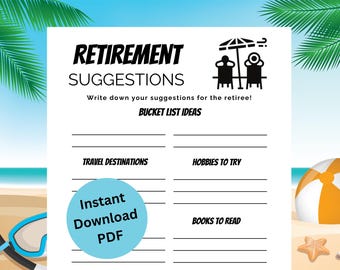 Retirement Advice Cards Printable | Retirement Party Game | Coworker Farewell Activity | Office Retirement Wishes | Funny Retiree Keepsake
