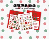 Christmas Bingo Printable Game | Holiday Party Game for Kids | Christmas Games for Family | Classroom Christmas Activity | Xmas Bingo Cards