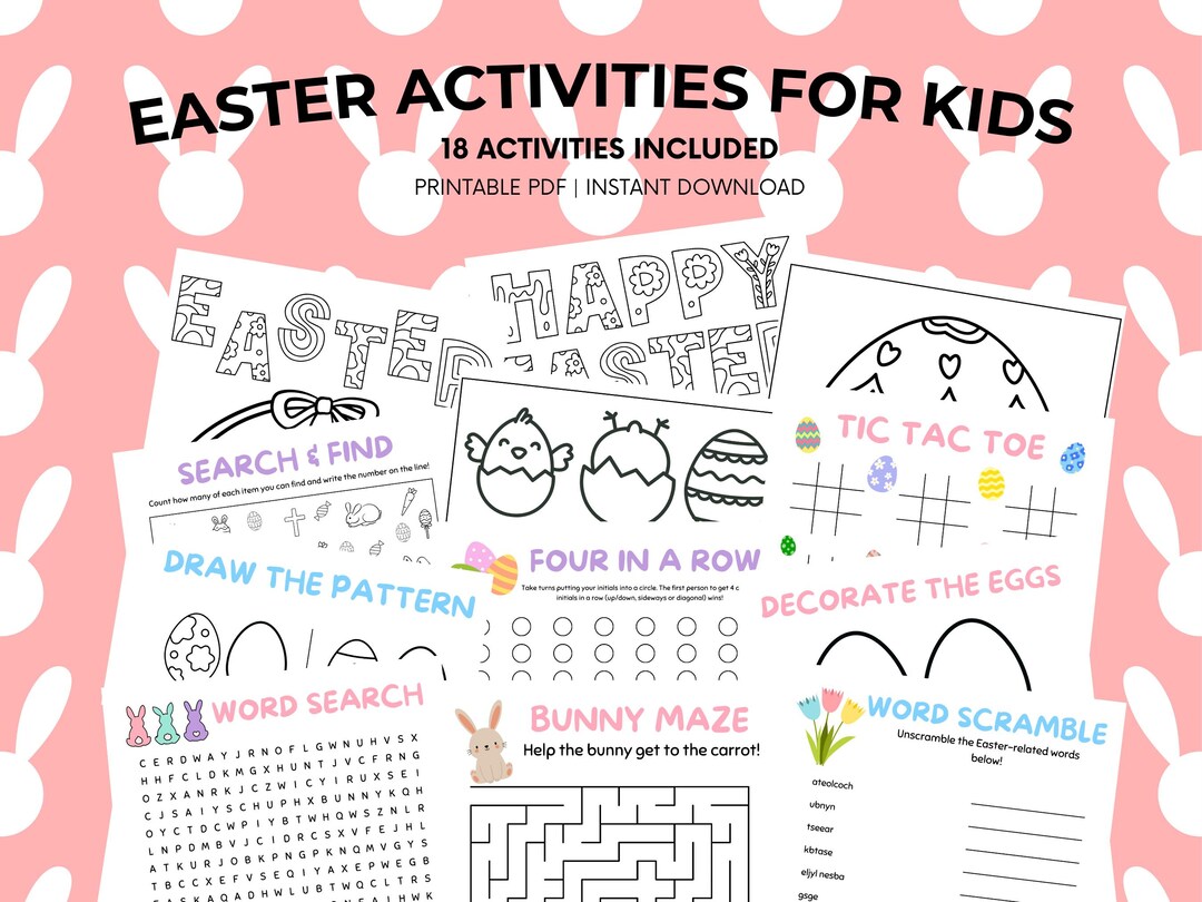 Easter Activities Bundle for Kids | Printable Easter Games & Coloring ...