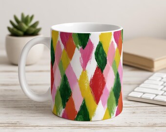 Colorful Coffee Mug | Gift for Her | Abstract Art Mug | Unique Gift for Women | Artsy Coffee Cup | Teacher Gift | Coworker Gift