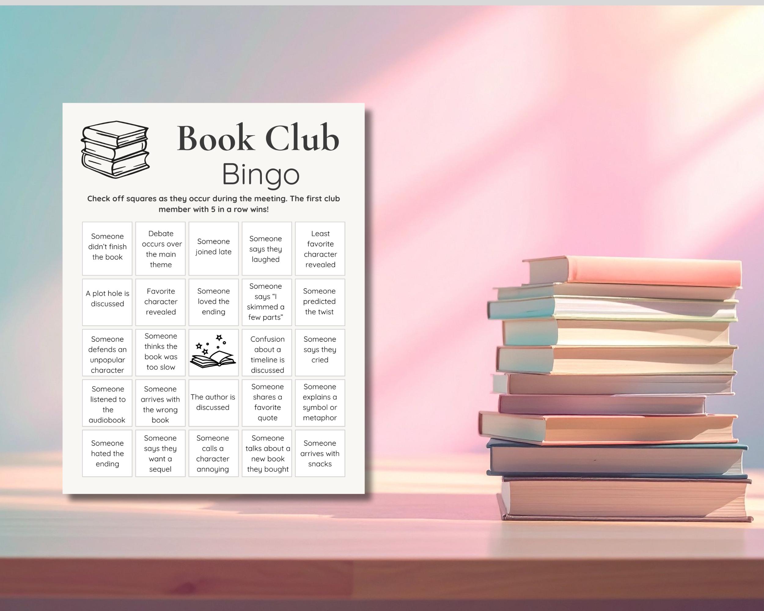 book-club-bingo-game-printable-group-activity-for-reading-groups-etsy