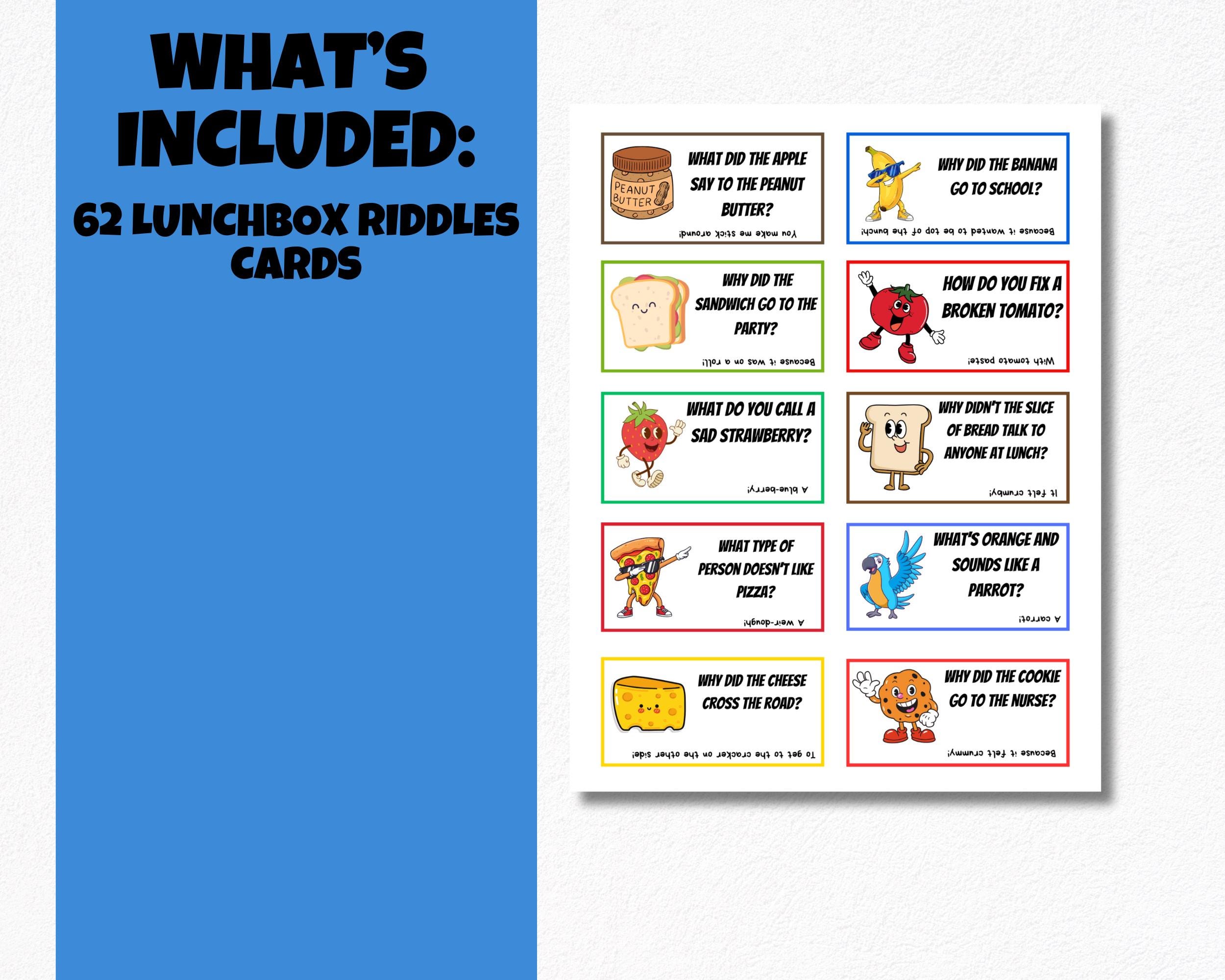 Sweat Box Riddle Lunch Box Riddles | Printable Notes for Kids - Etsy