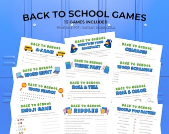 Back to School Games Bundle Printable | First Day of School Activities | Classroom Icebreaker Games | Teacher Resource