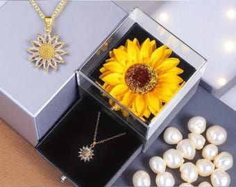 Sunflower Necklace Gift Set | Anniversary, Mother's Day & Girlfriend Gift