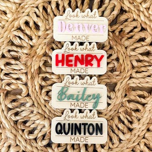 Personalized Kids Art Magnet: Birch Plywood Fridge Decor