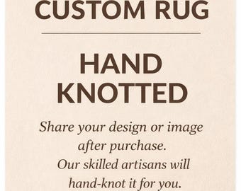 Individueller Teppich von Foto | Handgeknüpfter Wollteppich | Designen Sie Ihren eigenen Teppich | Personalisierter Teppich | Individueller Oushak Teppich nach Ihrem Foto