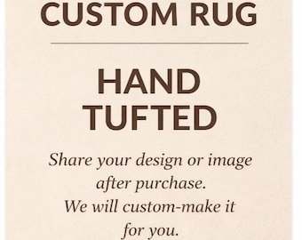 Alfombra personalizada hecha a mano / Hecha a partir de su diseño / Alfombra hecha a mano