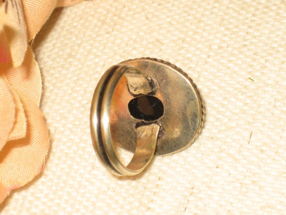 Onyx Ring, Ladies Silver, Stone Ring, Ornate Desi… - image 5