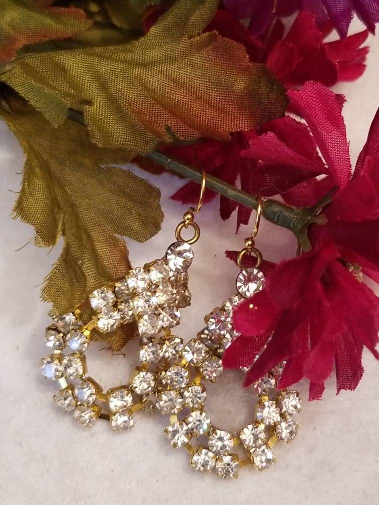 Tennis Bracelet Set Gold Plated Bracelet Earrings Set Etsy